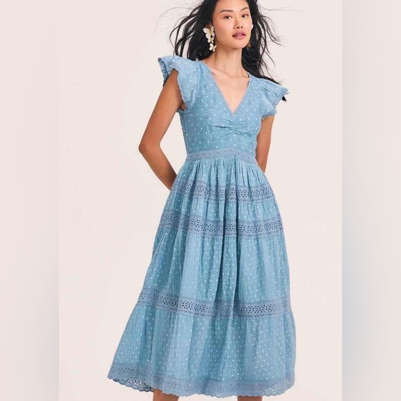 NWOT 🩵 $495 LoveShackFancy Abena Dress 00